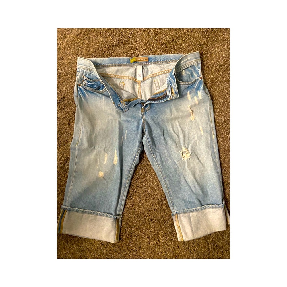 Old Navy, low waist, distressed jeans
